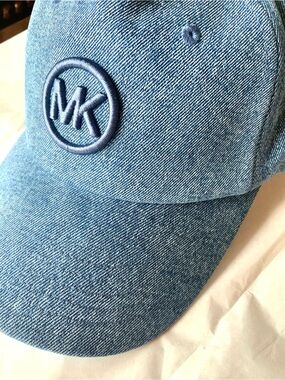 Michael Kors Denim Baseball Cap - Blue OS NWT